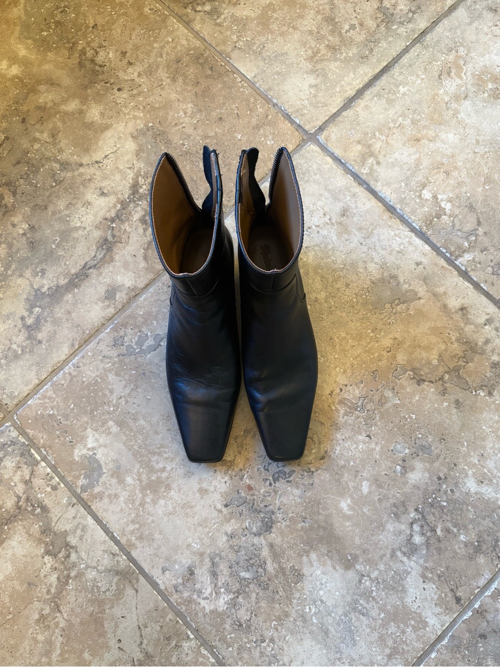 Madewell Black Square-Toe Women's Ankle Boots